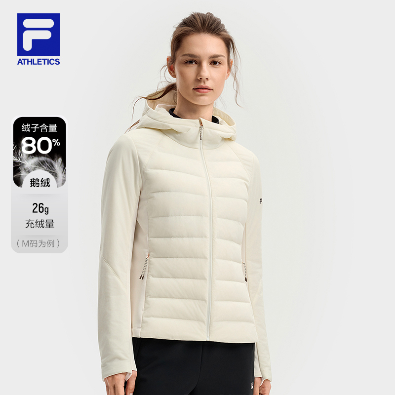 Fila/斐乐【温暖流光风】斐乐飞羽女冬新款防风保暖运动鹅绒羽绒服