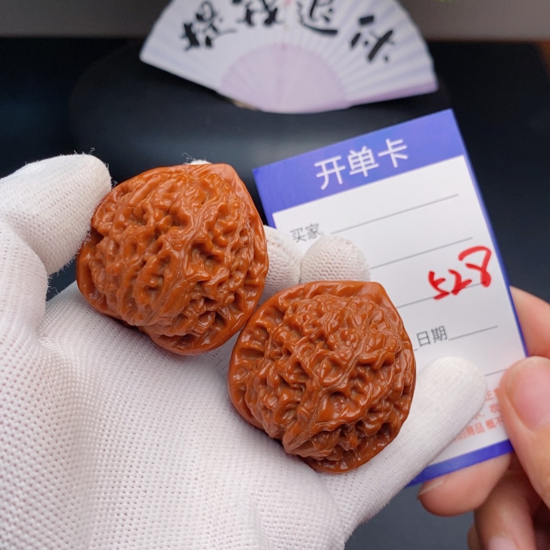 文玩核桃把件40水龙纹528