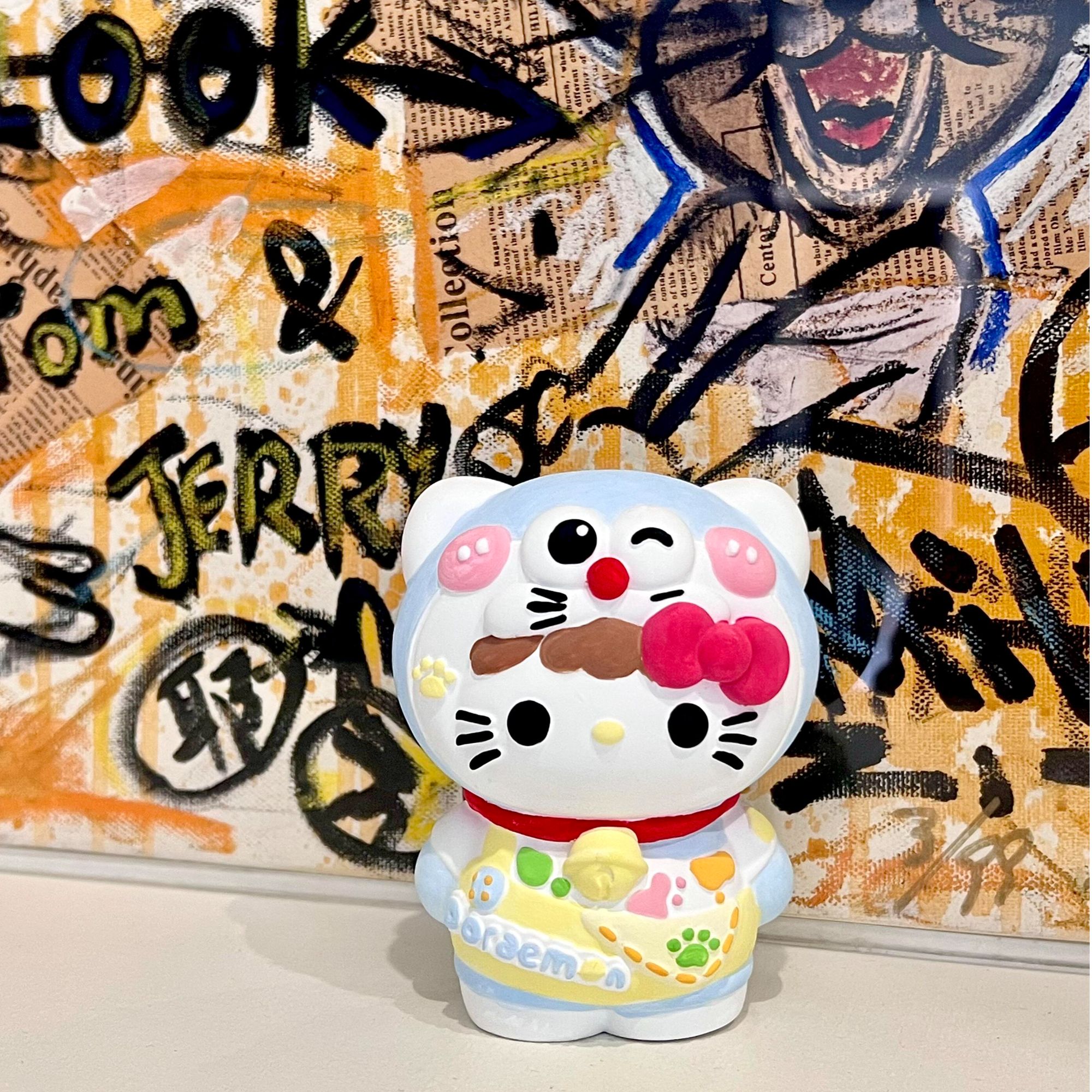叮当猫Kitty大号石膏娃娃涂色diy宝藏文创涂鸦石膏娃娃