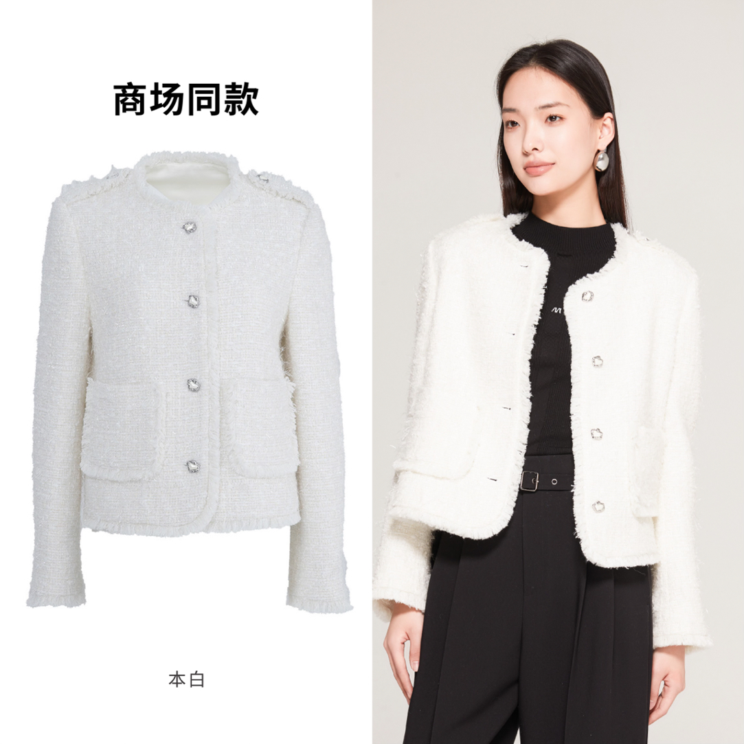 气质小香风外套白色