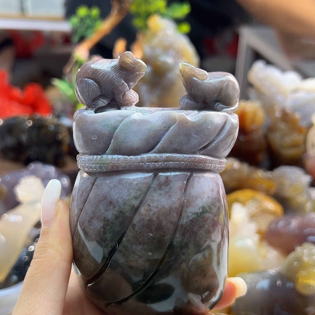 玛瑙/玉髓未镶嵌吊坠(不含链)