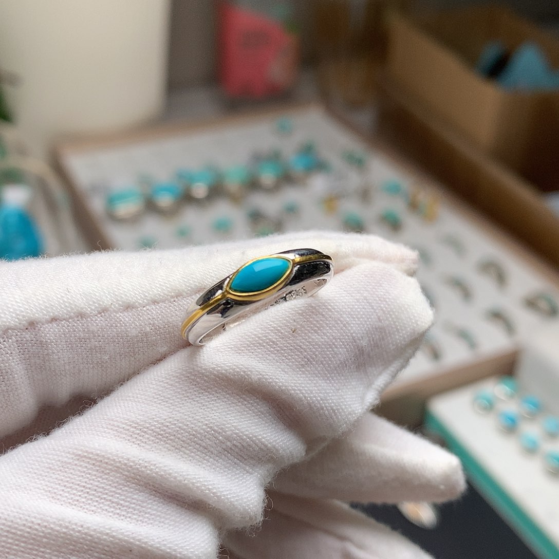 银S925镶嵌绿松石珠宝奇石