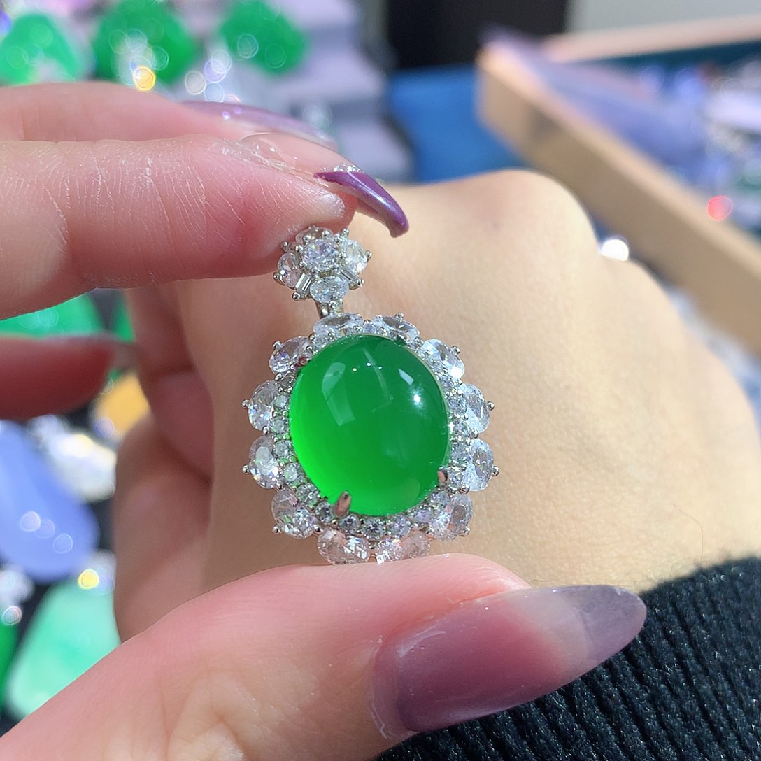 银S925镶嵌颈饰玛瑙/玉髓芽*-