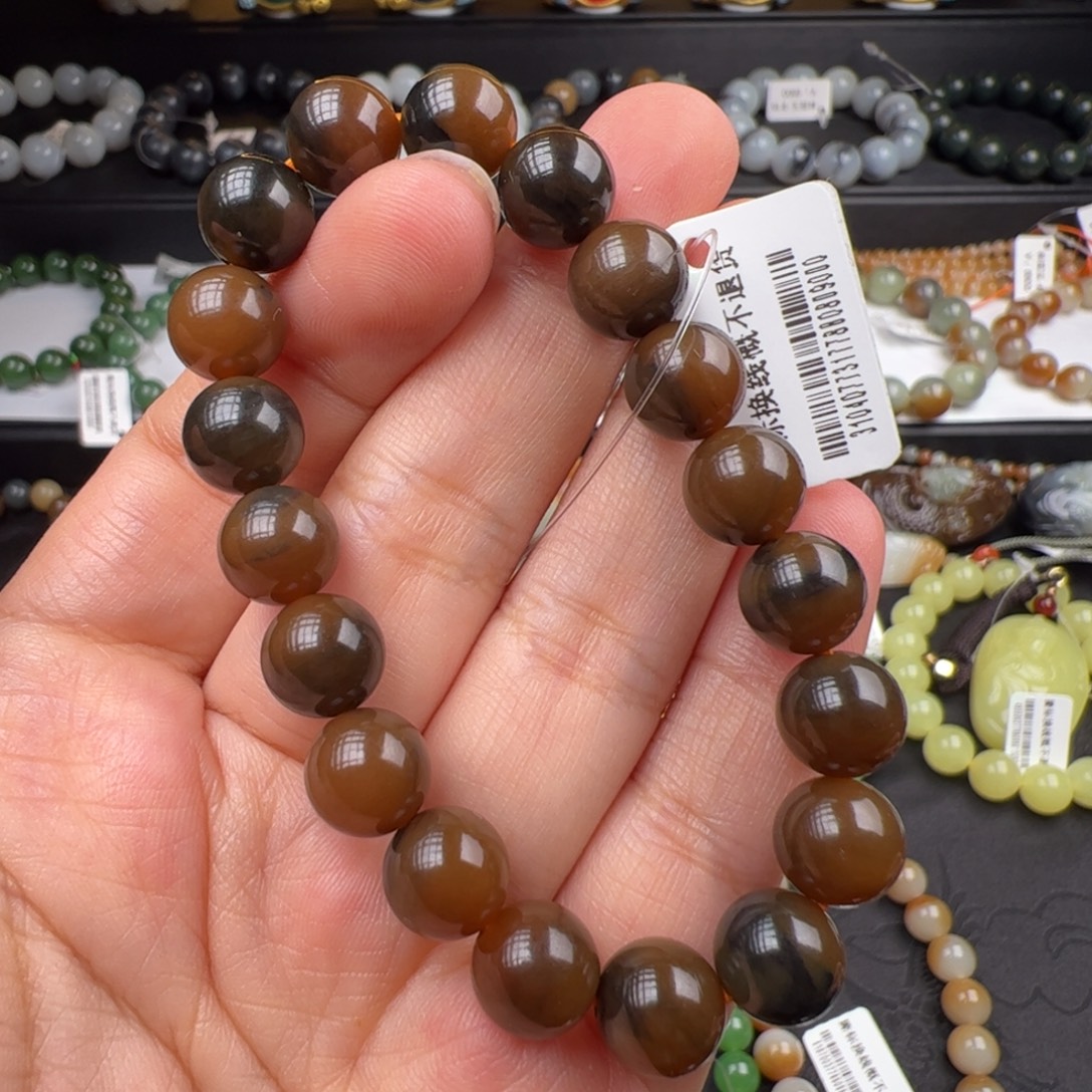 手链未镶嵌和田玉特色虎皮紋糖青花