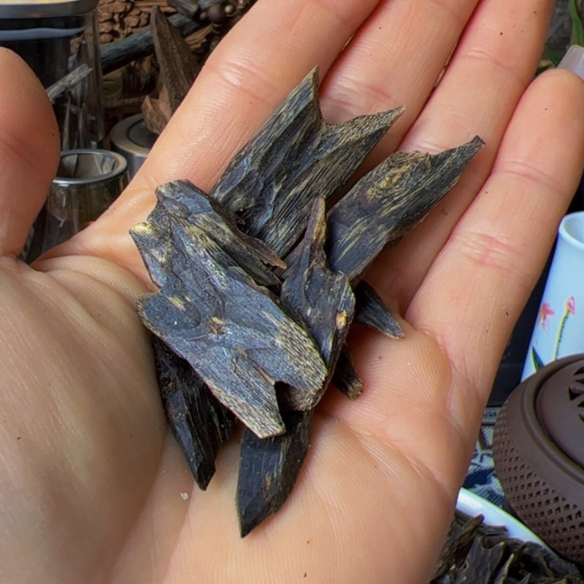 【闪购商品】沉香手把件爱****孩奇楠紫棋高端老块料10克