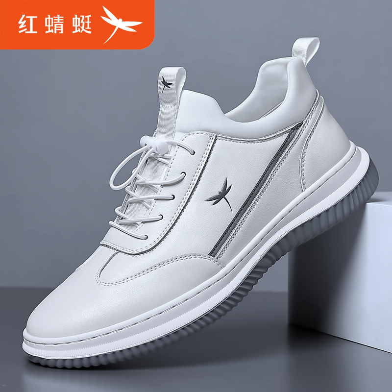 红蜻蜓男鞋秋季2025新款男士皮鞋牛皮透气套脚运动休闲鞋C0228502商品图