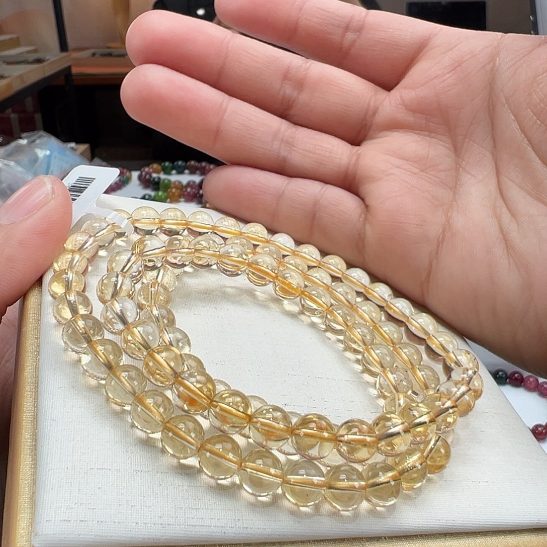 手串黄晶未镶嵌6.5mmmmmm