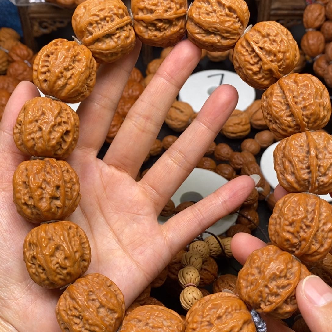 桃核手串麒麟粗筋