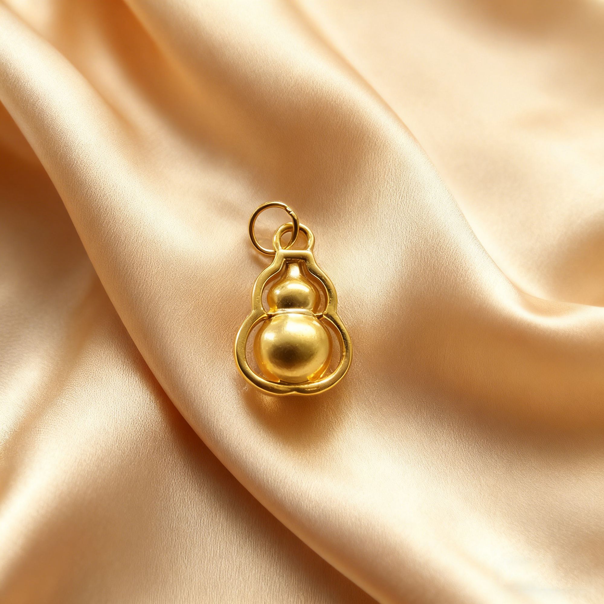 【黄金】足金999双生葫芦新国风原创设计素金 圆环 5D工艺XTN33