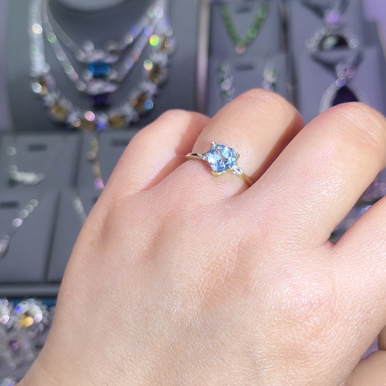 【闪购商品】托帕石戒指银S925镶嵌