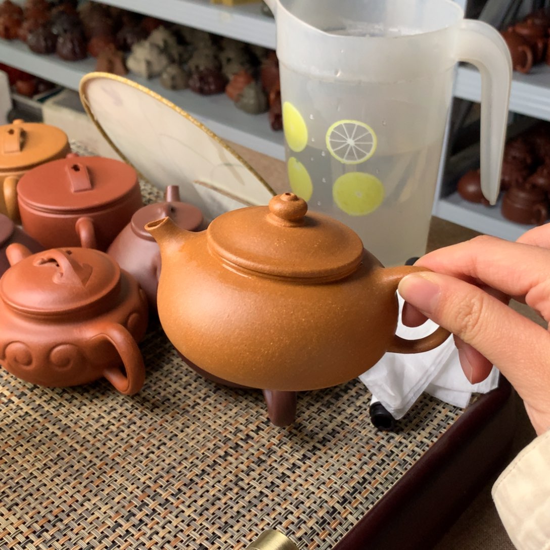 紫砂茶壶160毫升半手