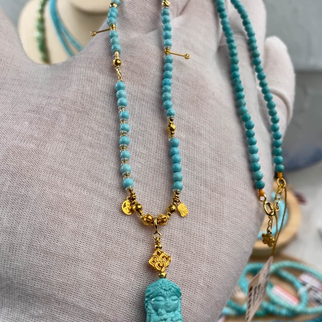 绿松石手链18K金镶嵌精品设计款