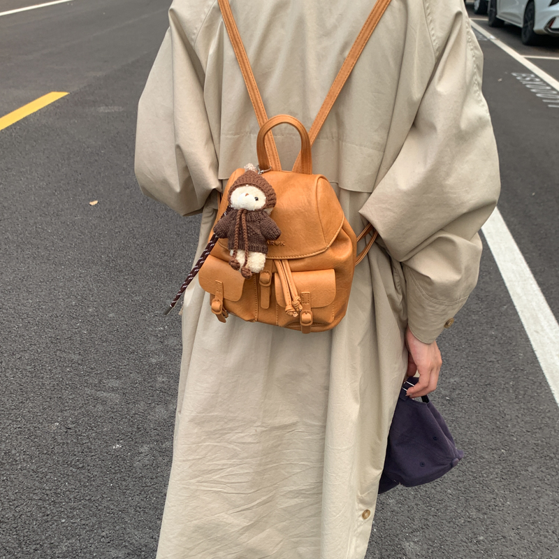 【漫威蒂尼】时尚简约气质双肩小背包大容量学生党通勤包包女