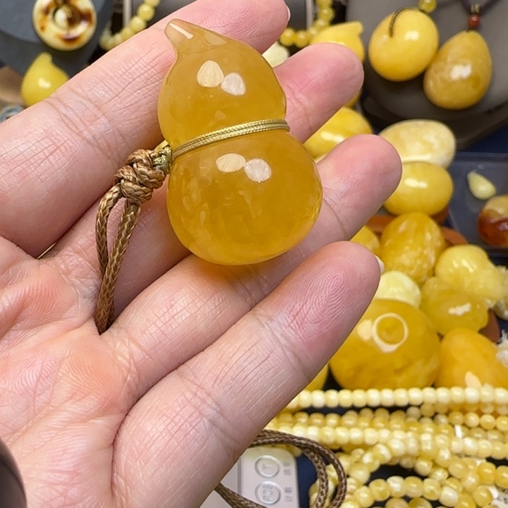 蜜蜡颈饰未镶嵌天然蜜蜡