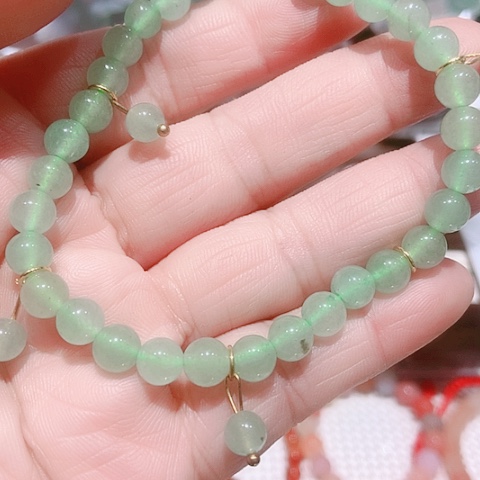 未镶嵌蛇纹石玉手链