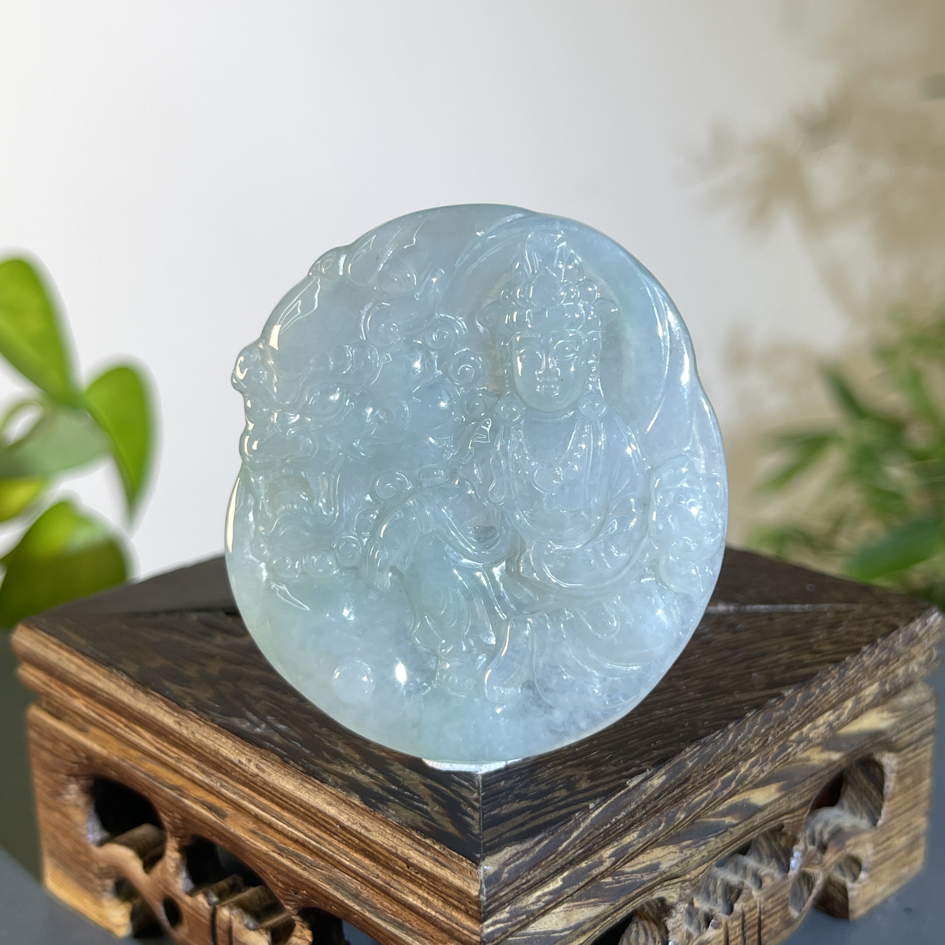 JXB12-117 天然翡翠缅甸A货 文殊