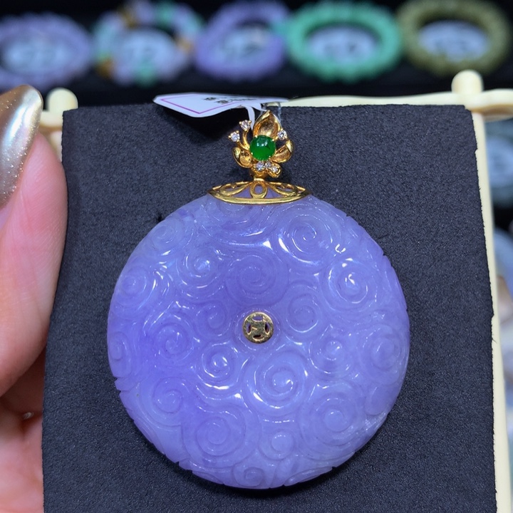 翡翠18K金镶嵌手链翡翠