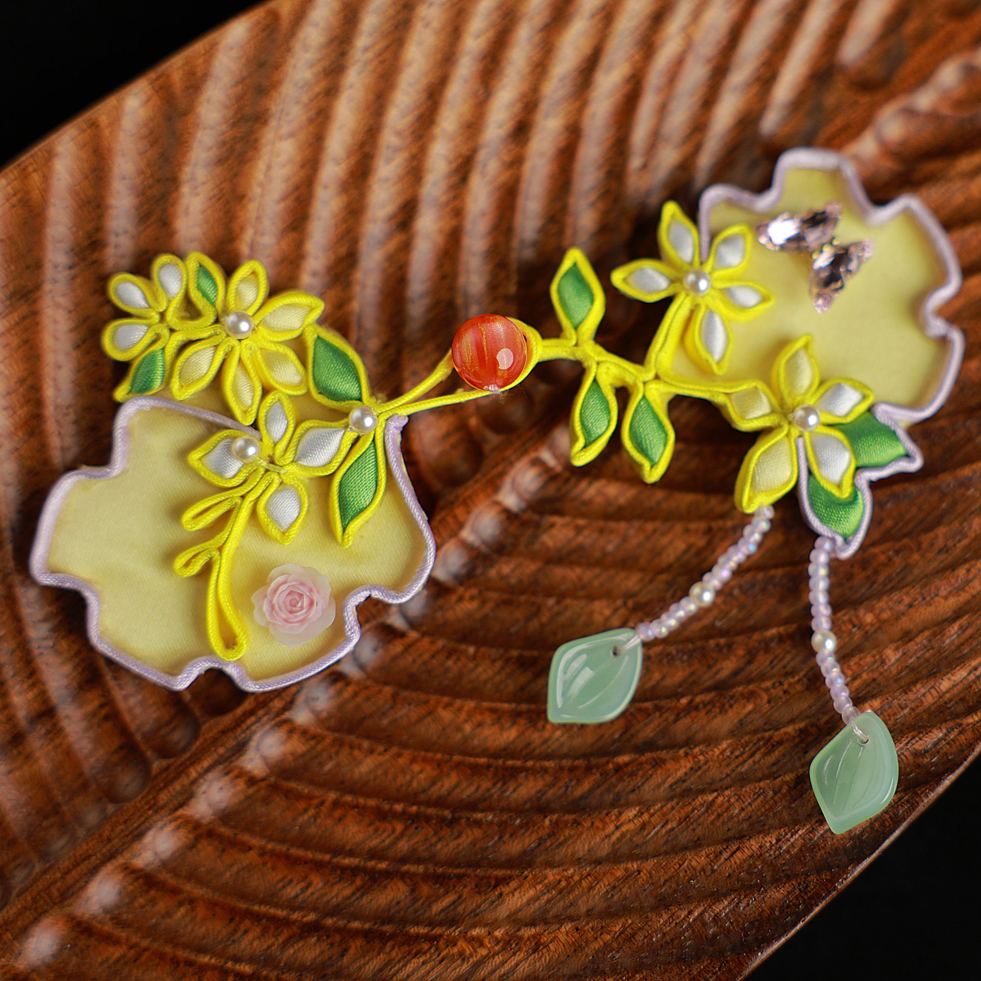 p0056新中式旗袍唐装编制盘扣手工定制