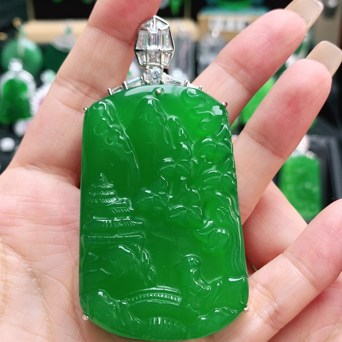 玛瑙/玉髓吊坠银S925镶嵌