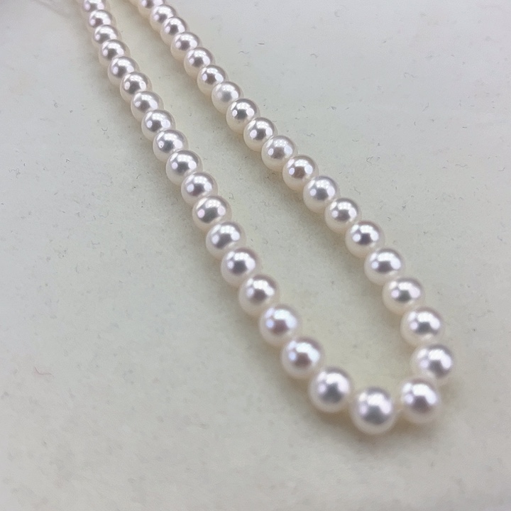 淡水珍珠颈饰银S925镶嵌卡6极光炫彩高品