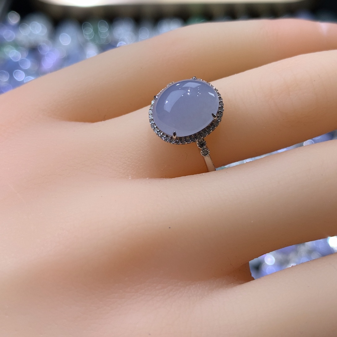 翡翠戒指18K金镶嵌18k金镶嵌