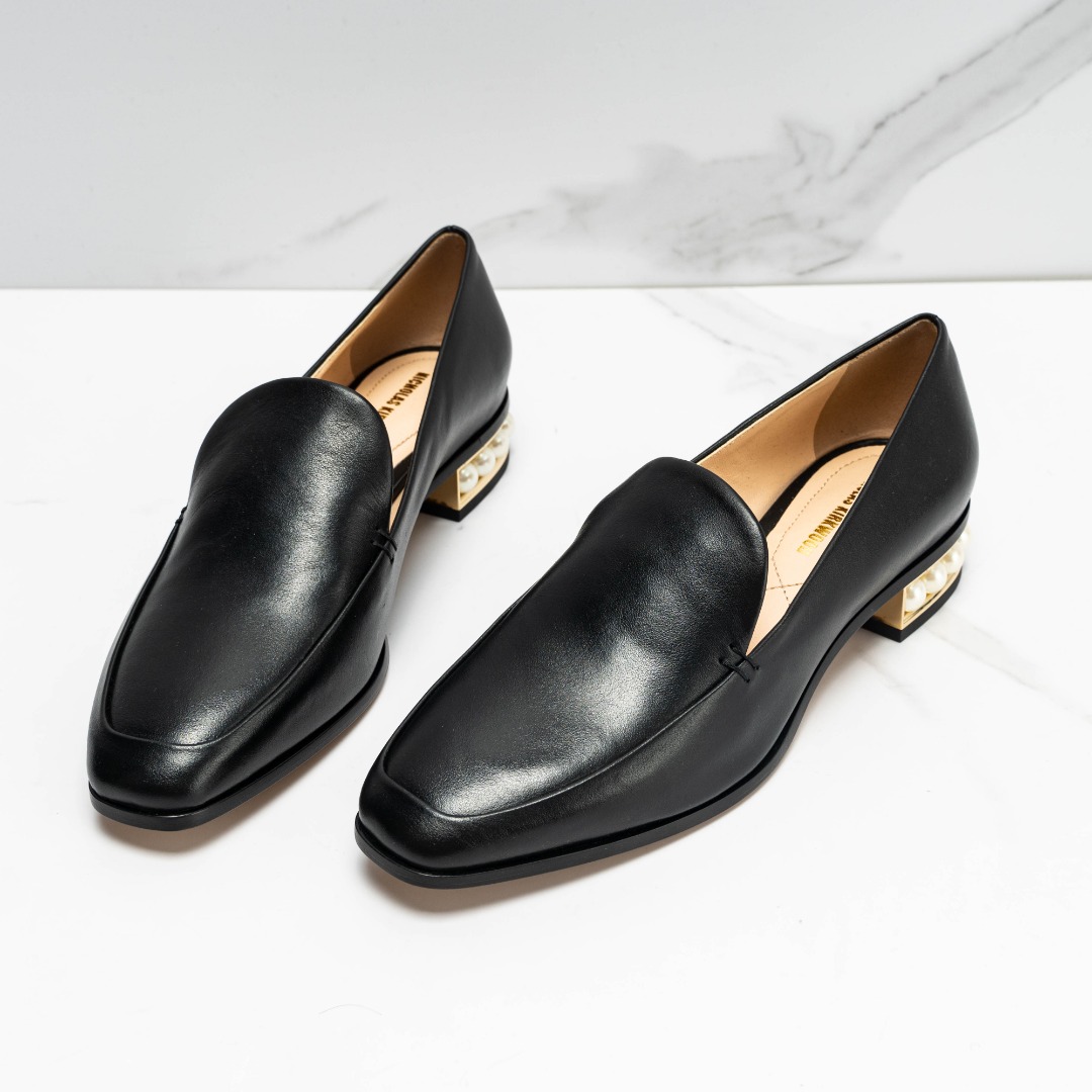 全新未使用  【瑞池女装】Nicholas Kirkwood珍珠乐福鞋/ NDGS00012