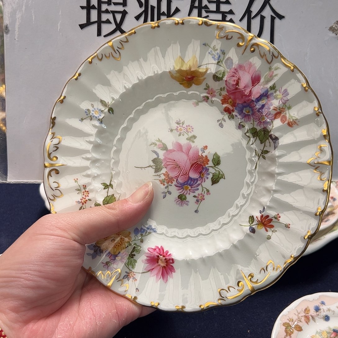 瓷片碗*中古美物 德比瑕疵
