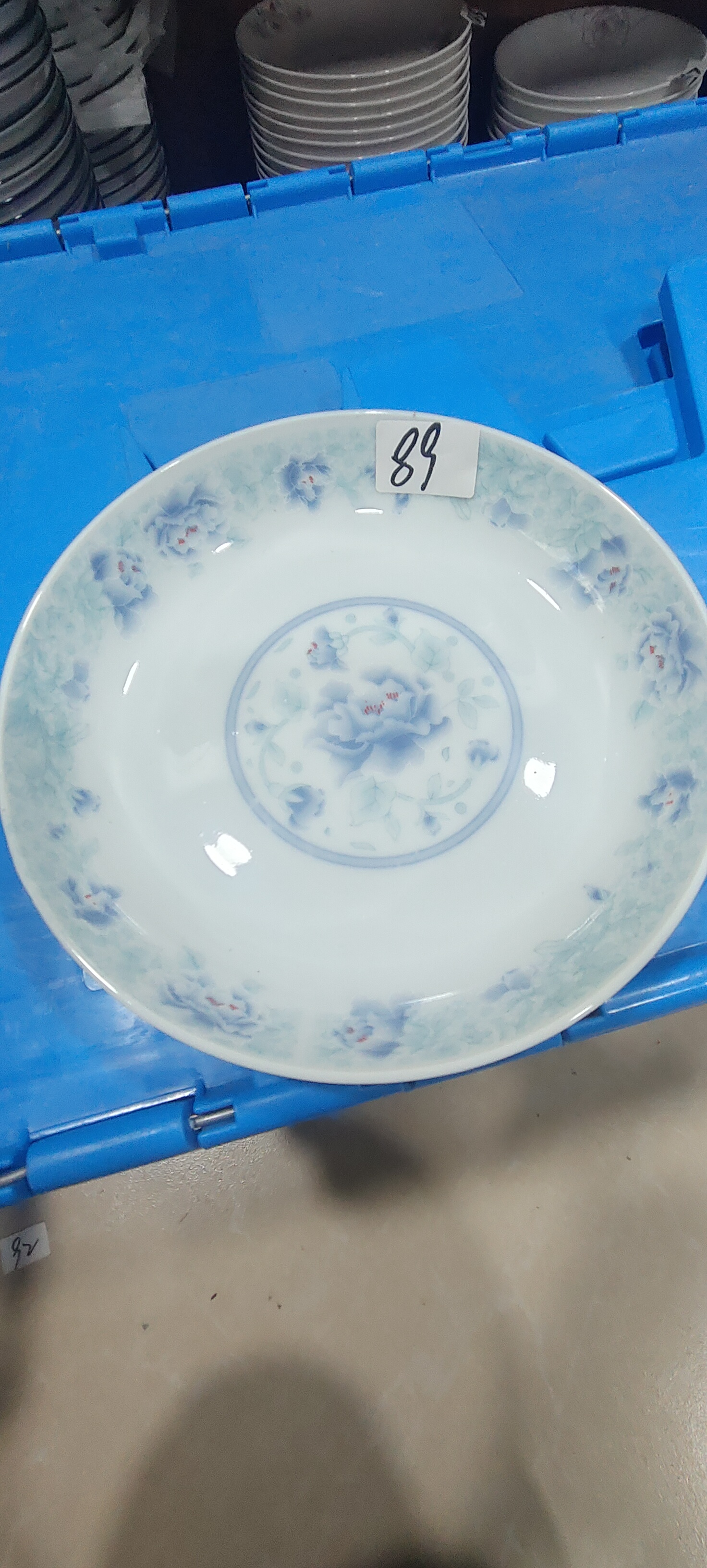 89号6个装7寸红杜鹃老品牌护边深盘青花瓷系列加厚加深
