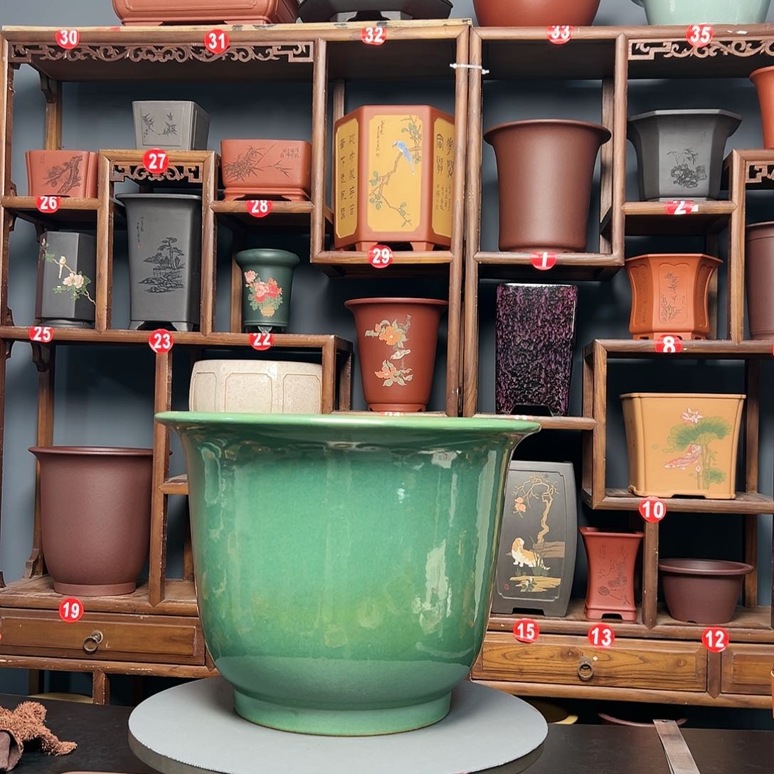 紫砂花盆李*森紫砂花盆