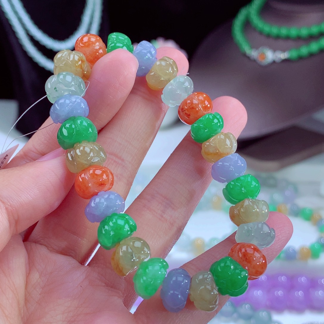 翡翠手链未镶嵌卡10mm