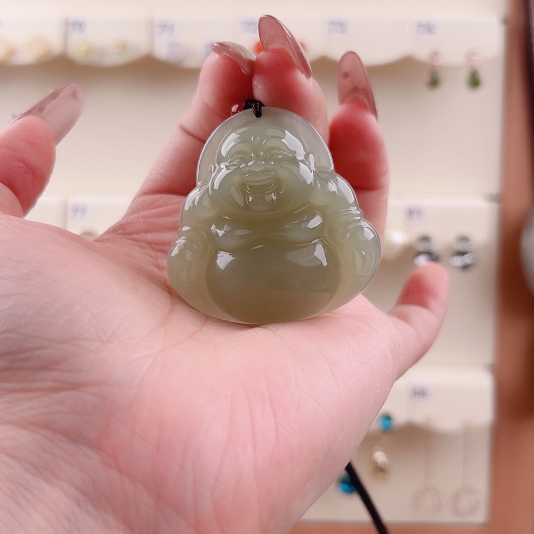 和田玉吊坠(不含链)未镶嵌小***谭