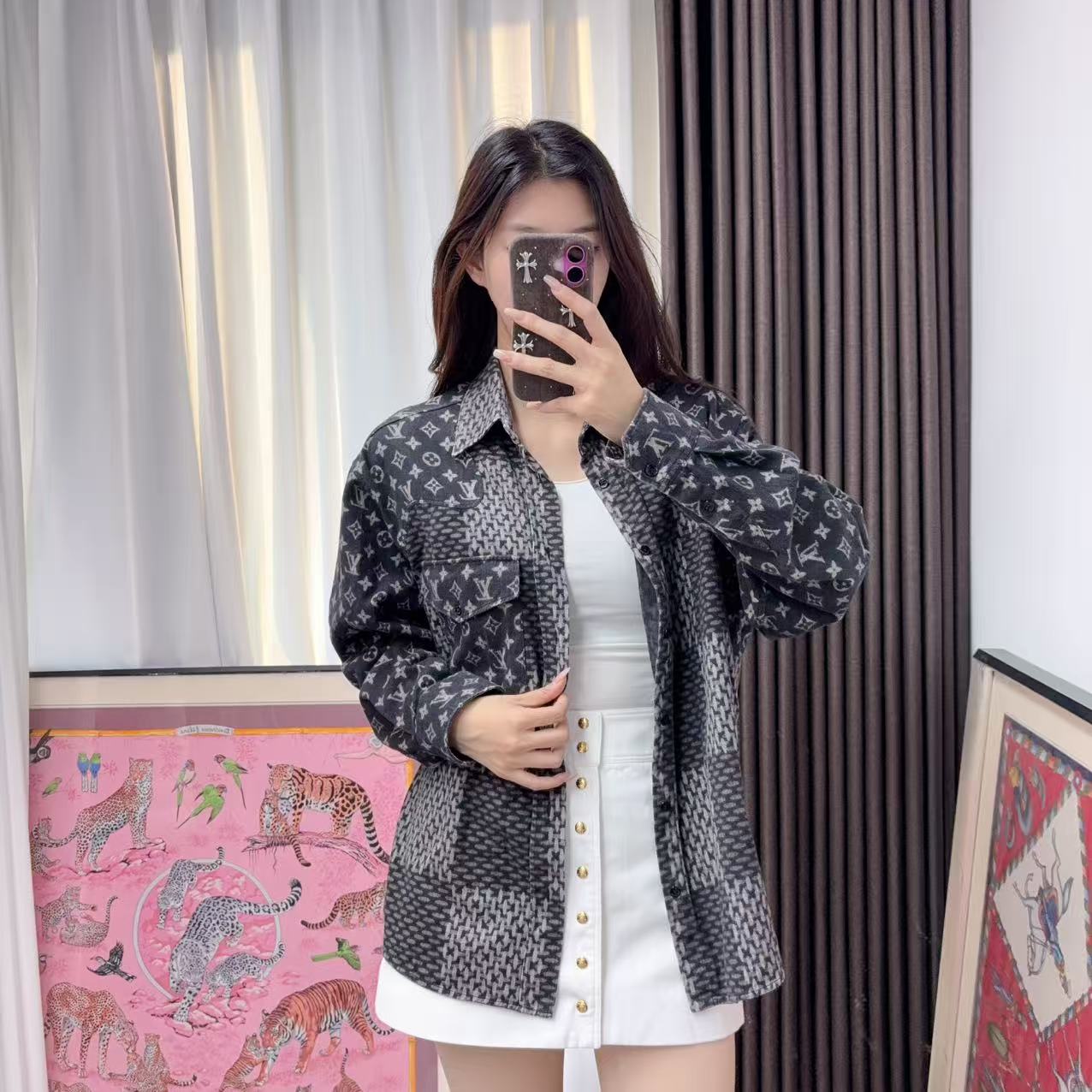 95新 LouisVuitton/路易威登  麦殿/衬衫M吗灰色/251125CYEFD01