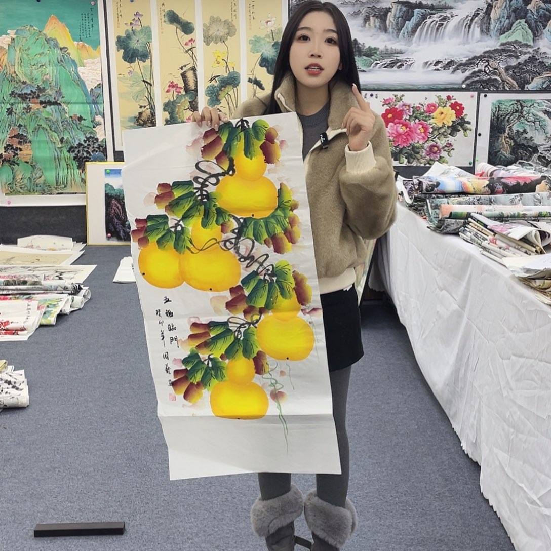 国画国画作品小姐姐放漏…