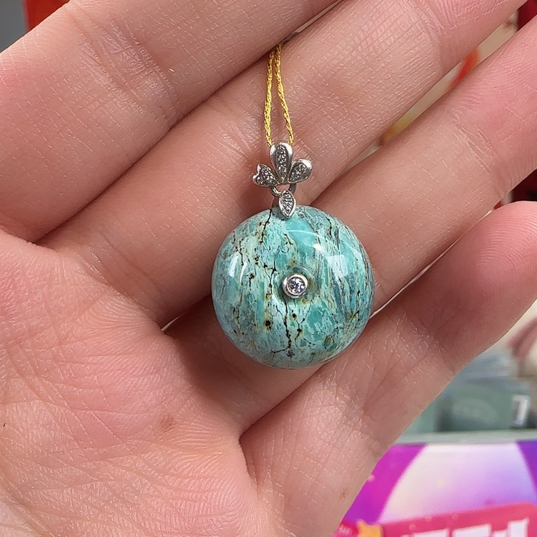 绿松石银S925镶嵌珠宝奇石