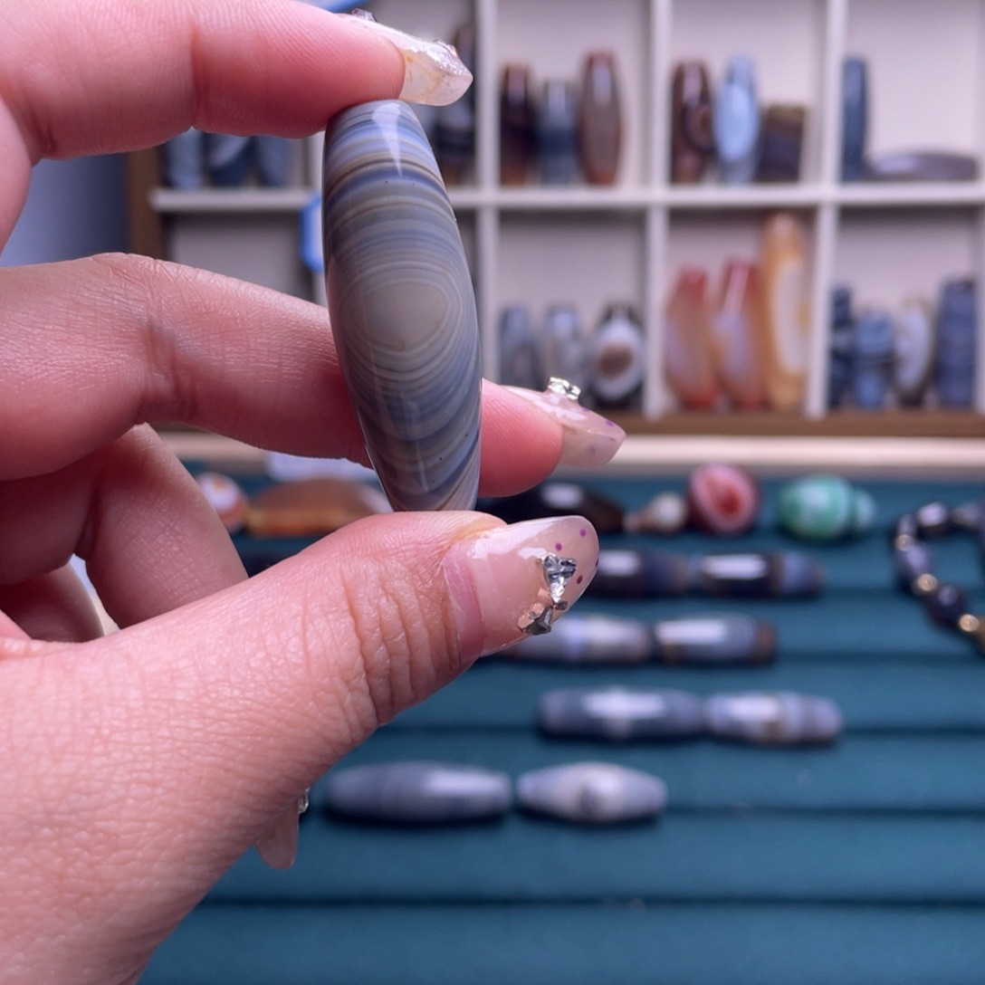 6***.玛瑙/玉髓合金颈饰