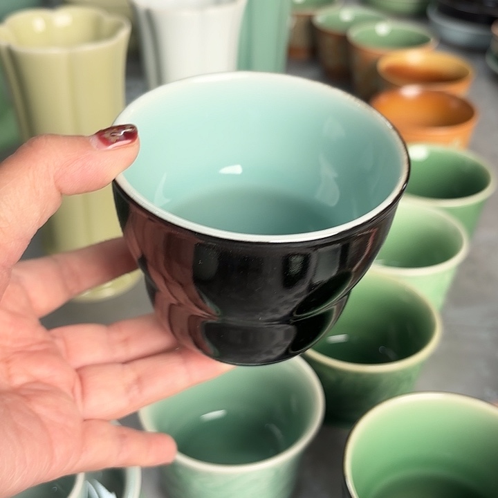 龙泉云间青瓷小米茶器