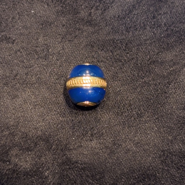 【钰荟琥珀】多米尼加蓝珀 镶嵌汉堡 9mm