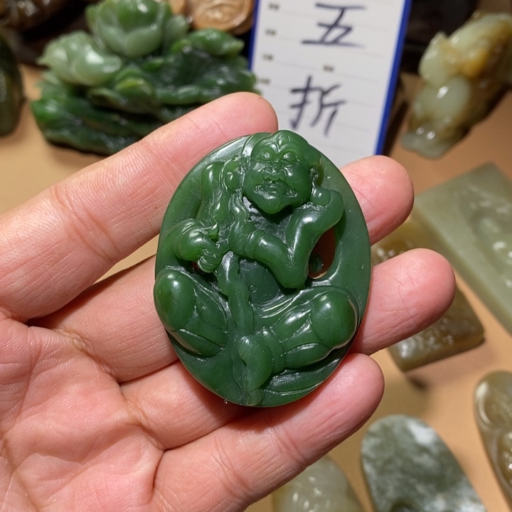 和田玉挂件未镶嵌观****子