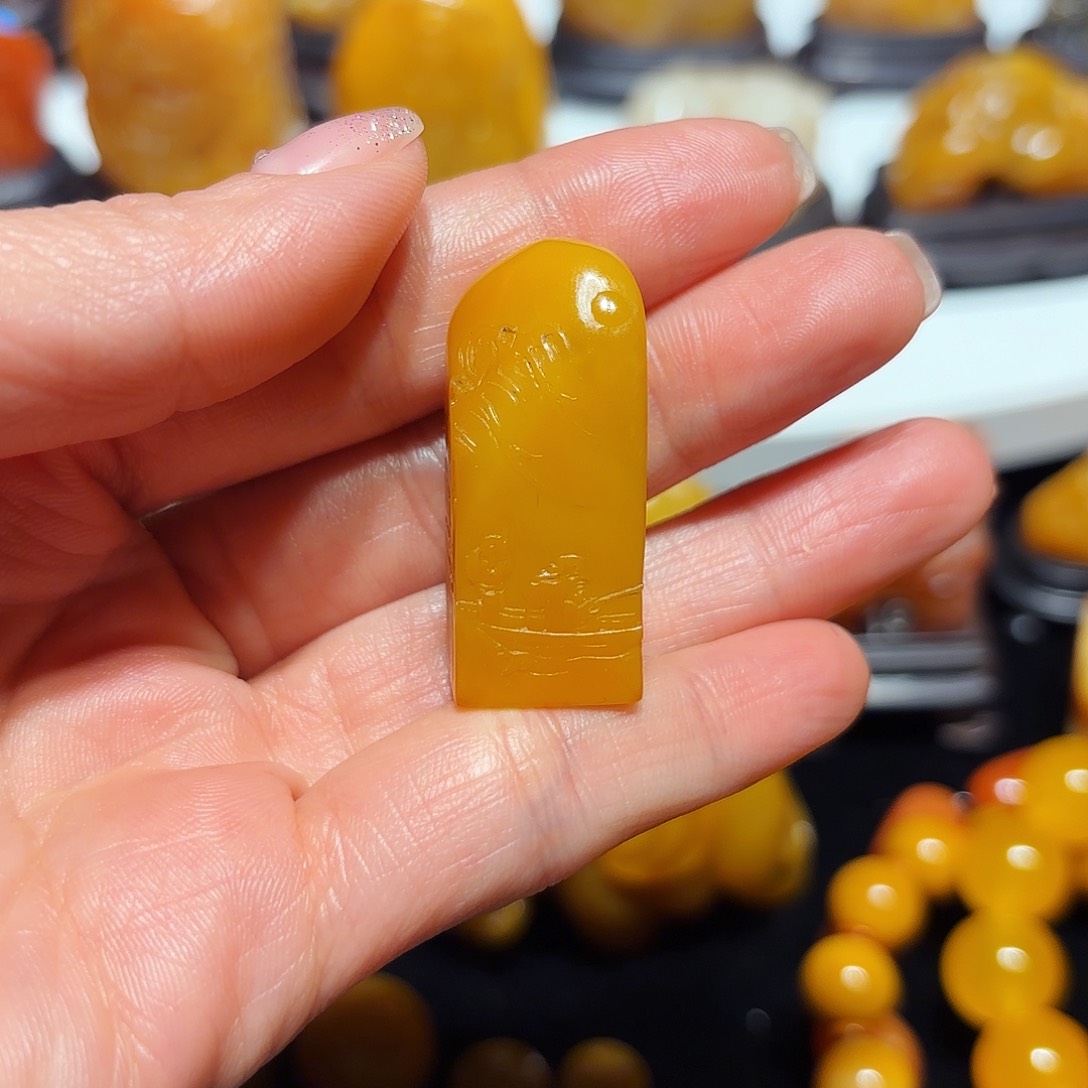 田黄石金**海石雕石雕石雕