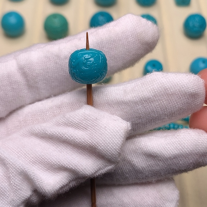 绿松石未镶嵌绿松石龙凤11.5