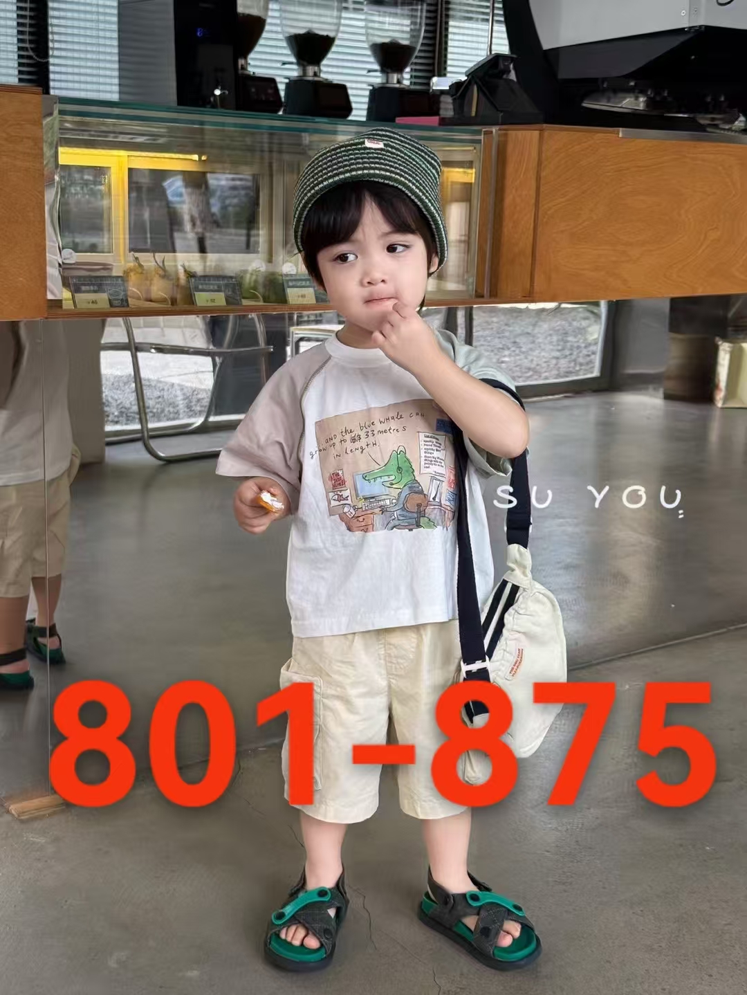 （编码801-875）儿童夏季实体品牌衣服