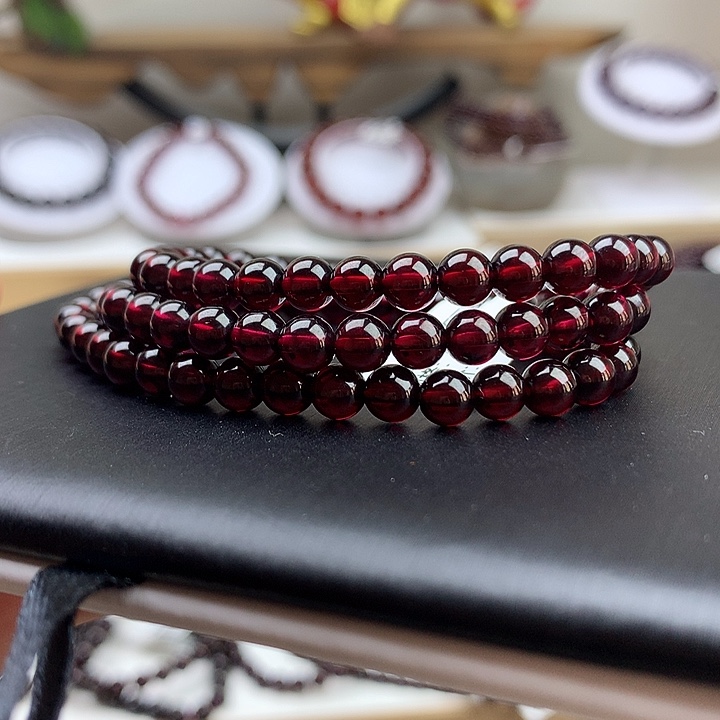 未镶嵌手链石榴石石榴石高品质5.5mm