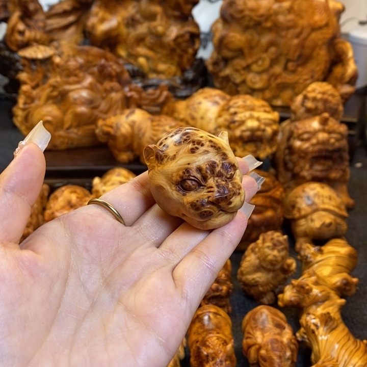 柏木豹子手把件手把件