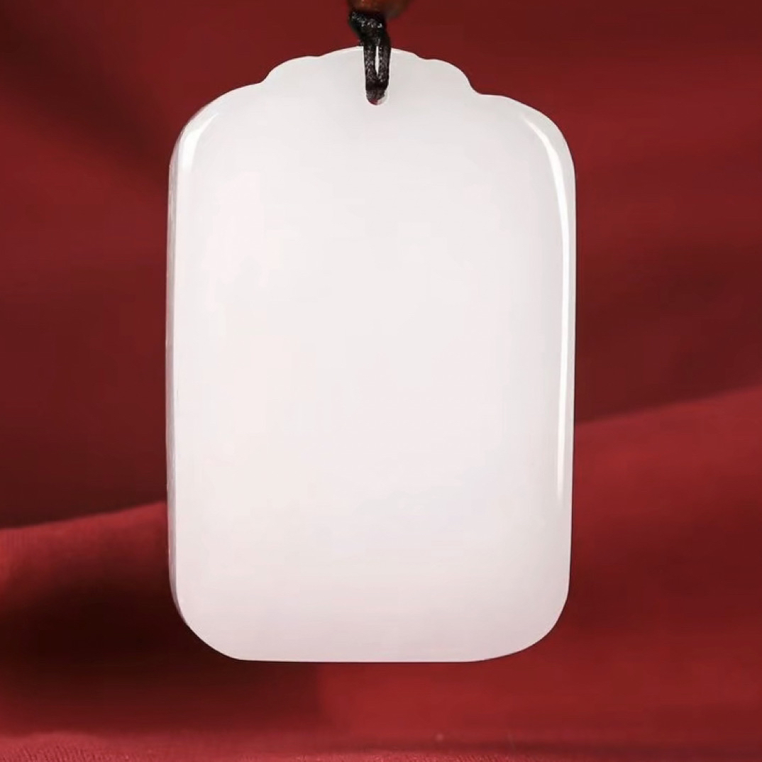 新疆和田玉白玉无事牌高50宽30