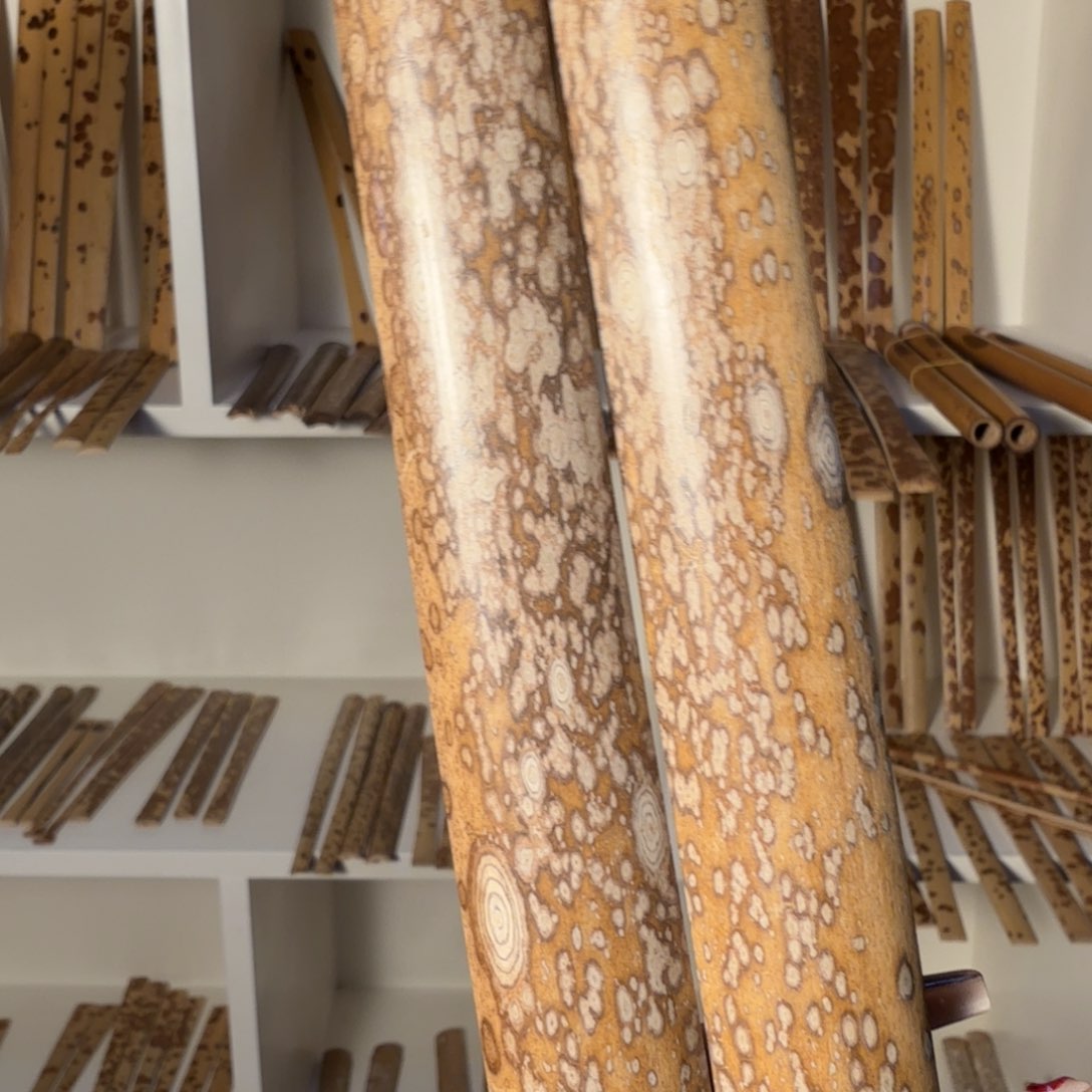 扇子2*2兵哥扇艺斑竹折扇