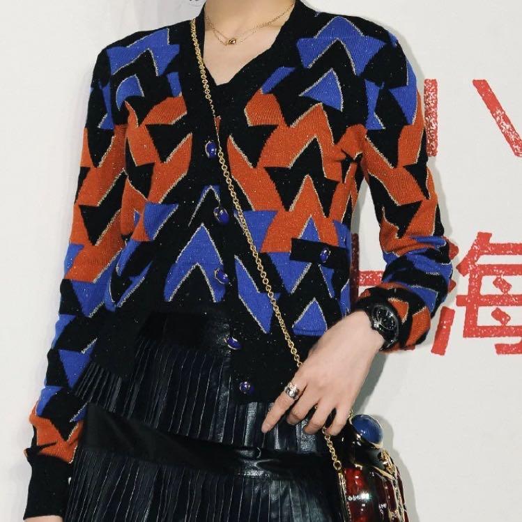99新 Chanel/香奈儿 埃及系列针织开衫/34码/Xsp36388/迪丽热巴同