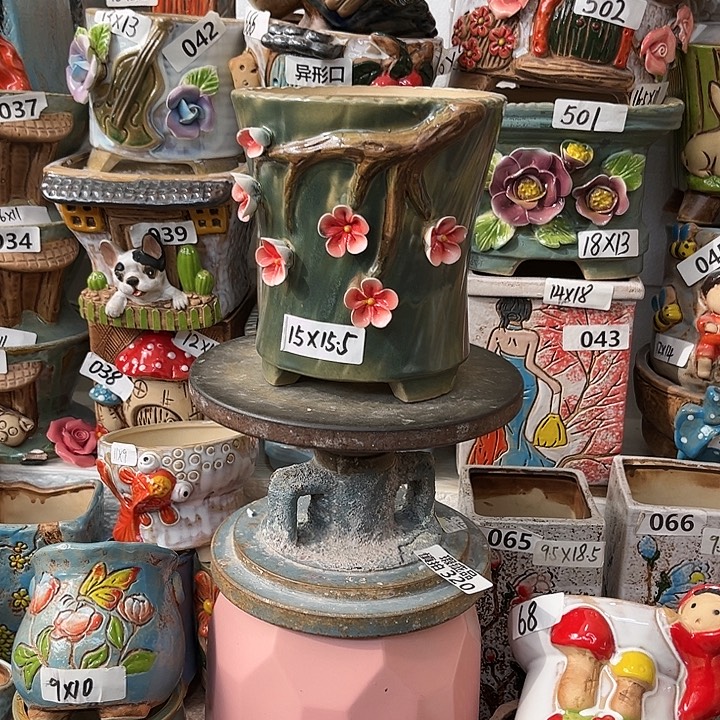 粗陶材质多肉花盆