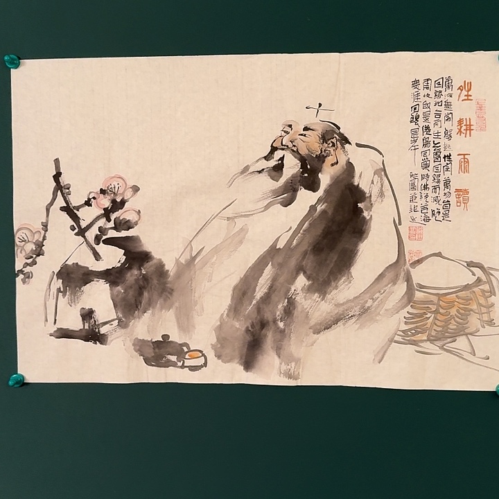 国画邹老师画作画作