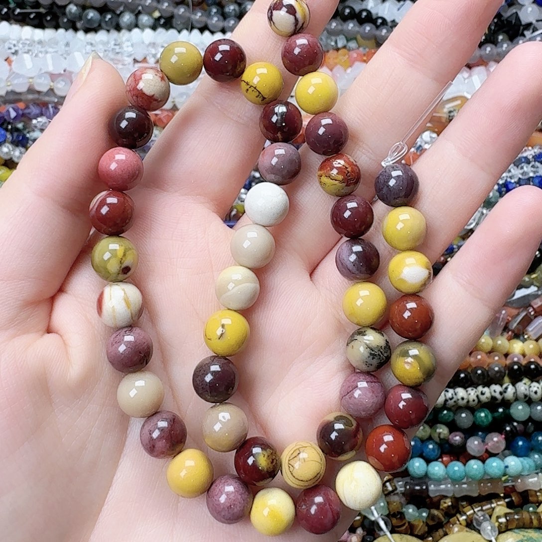 玛瑙/玉髓未镶嵌珠宝半成品卡8蛋黄石一条