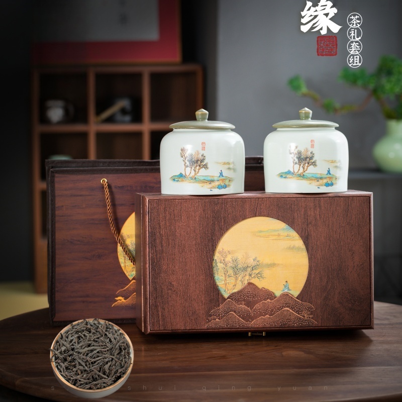 大红袍茶叶武夷岩茶新茶乌龙茶高档礼盒装过节送礼长辈陶瓷罐散装